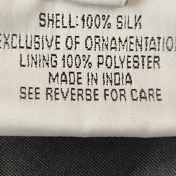 Vintage J.M.C. Silk Jacket Open Front Beaded Sequins Long Sleeve Black Size 1X - Picture 3 of 15